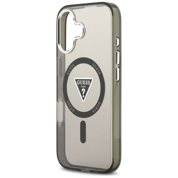 Guess IML Gradient Triangle Logo MagSafe -kotelo iPhone 17:lle, musta