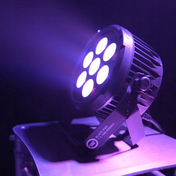 LIGHT4ME sort PAR 7x10W rgbwa LED stærkt lys