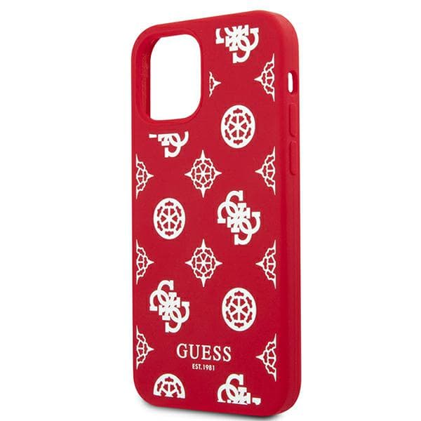 Guess Peony Collection-skal till iPhone 12 Pro Max, rött