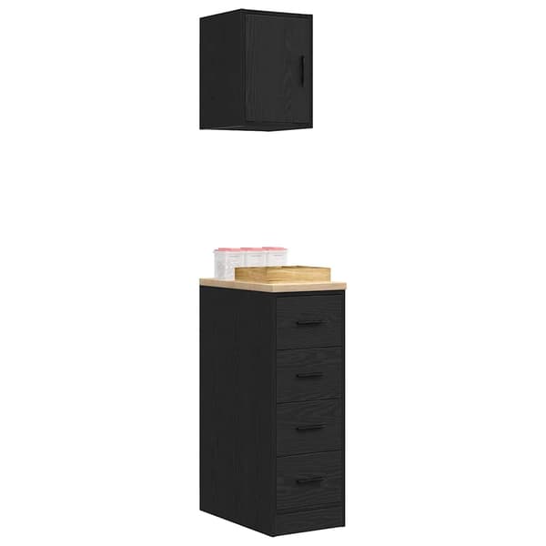 vidaXL garageskabe 2 stk. sort limet træ