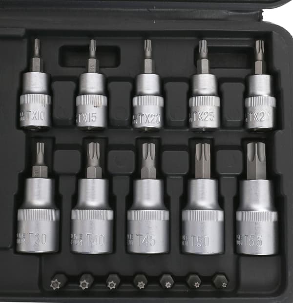 Torx bit- og topnøglesæt, 30 dele, KD10242