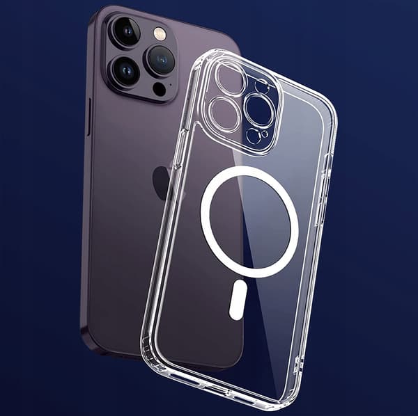 Etui til iPhone 15 Pro STØDBAR CLEAR Etui PLECKI + 9H Glas