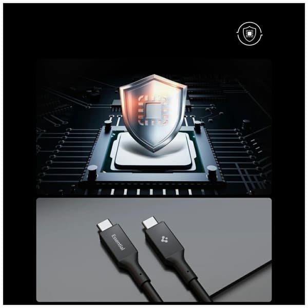 Spigen EB10020CC Essential USB-C -kaapeli 100W 2m musta