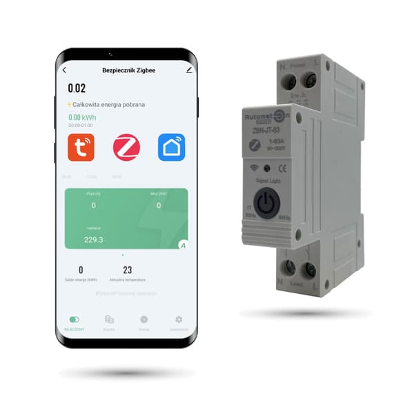 Zigbee Tuya Sikring 1-63A
