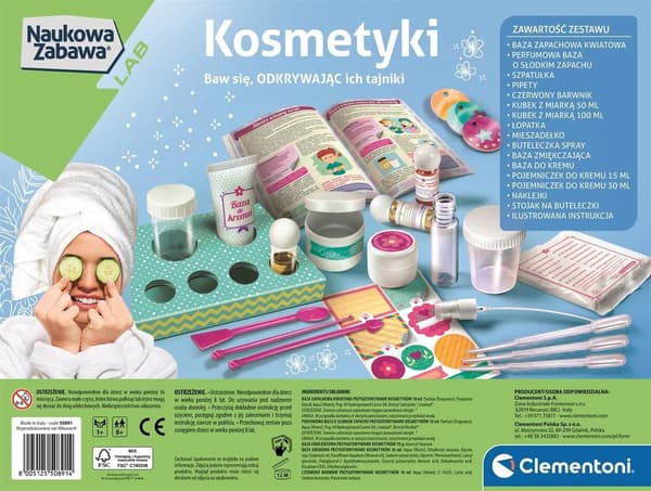 Clementoni Cosmetics -tiedepakkaus