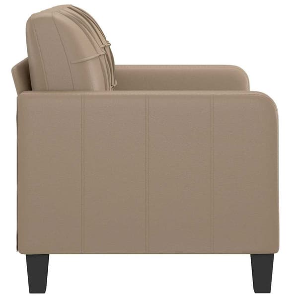 vidaXL 2-sitssoffa, Cappuccino, 120 cm, konstläder