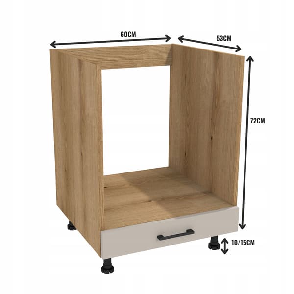 Underskab til ovn 60 CAPRI Eg Evoke front Cashmere Mat
