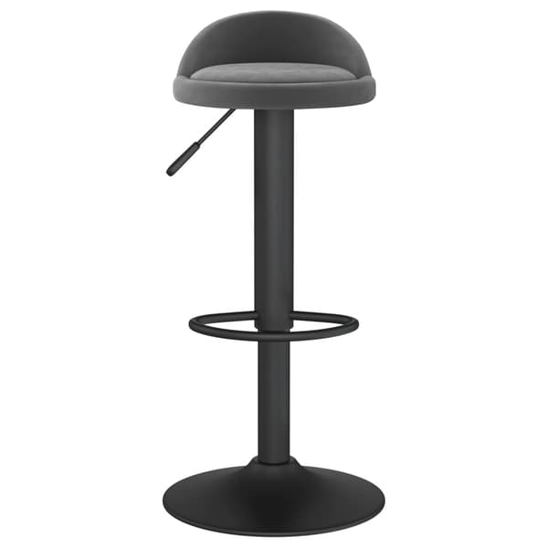 vidaXL Barstolar, set om 2, mörkgrå, klädda i sammet