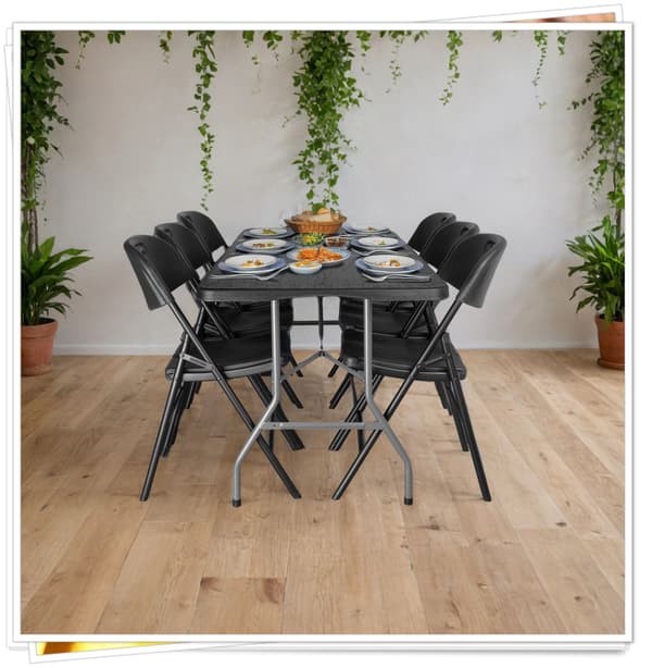 WOODLAND cateringstol svart
