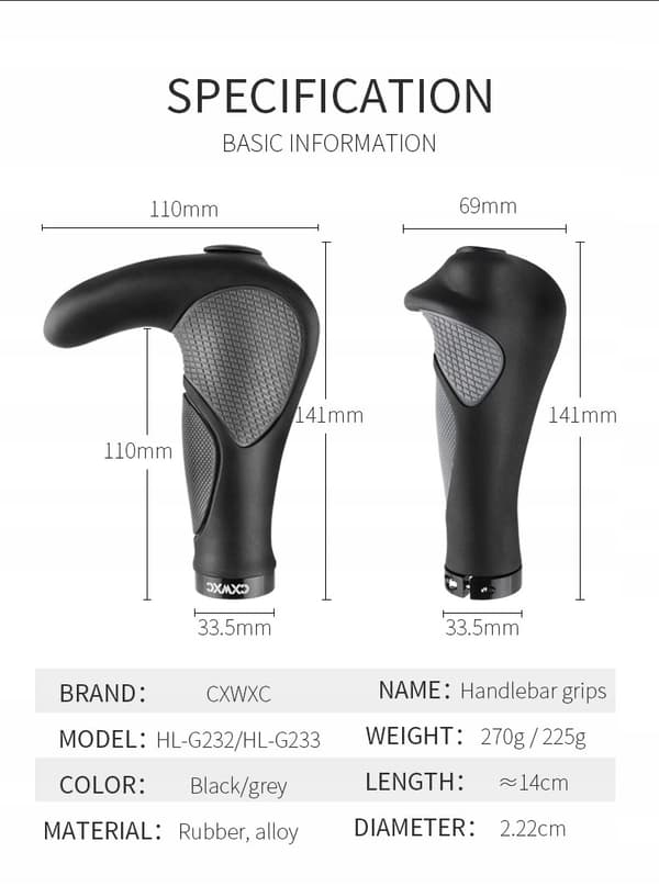 Ergonomiset ohjaustangon kahvat