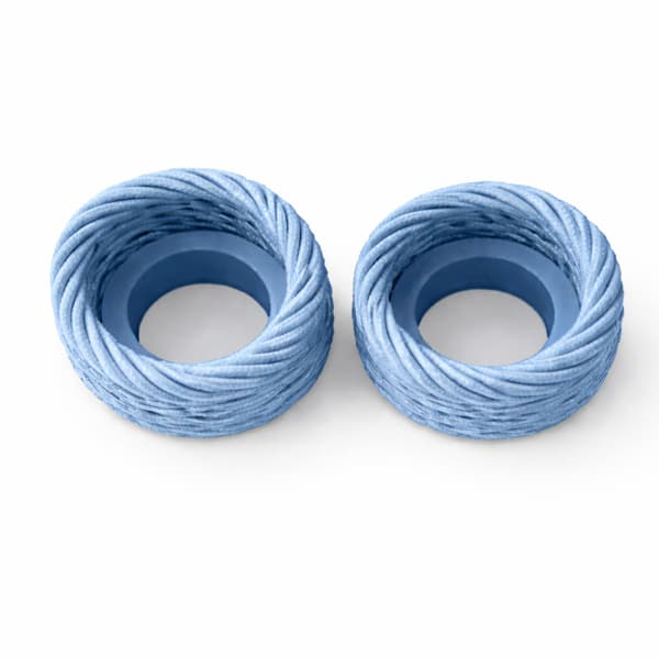 Blå ljusstakar i form av värmeljus, 2-pack, vridna, boho, japanskt