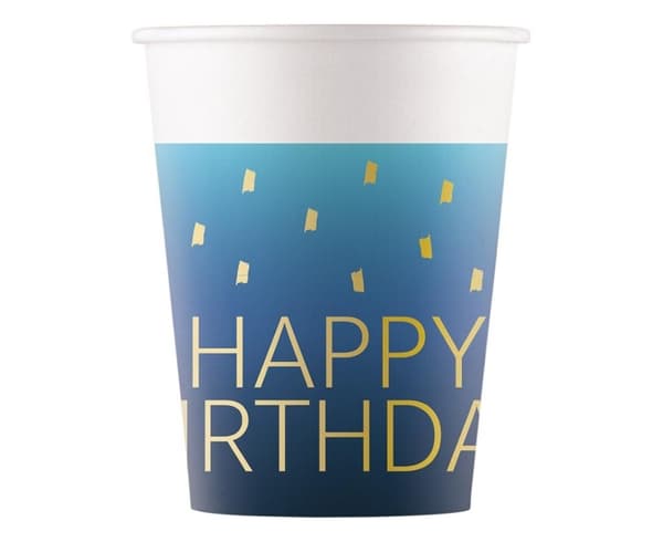Happy Birthday papkrus 200ml 8 stk.
