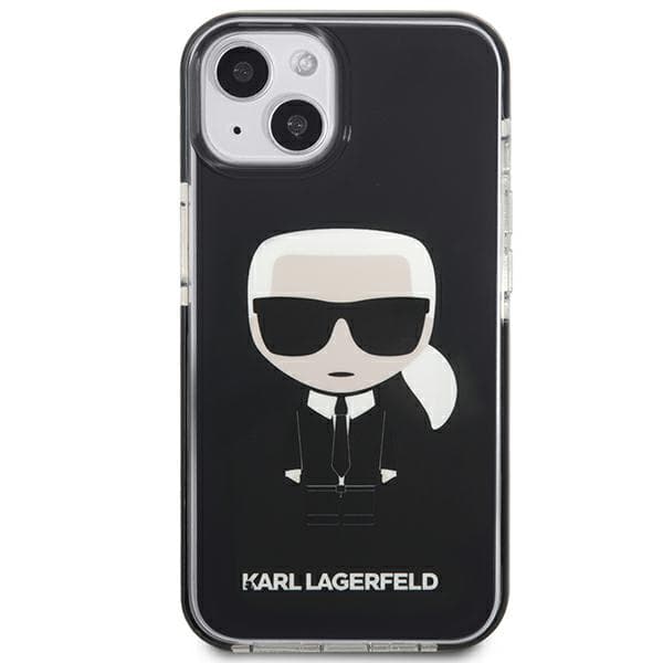 Karl Lagerfeld Iconik Karl-cover til iPhone 13 mini, sort