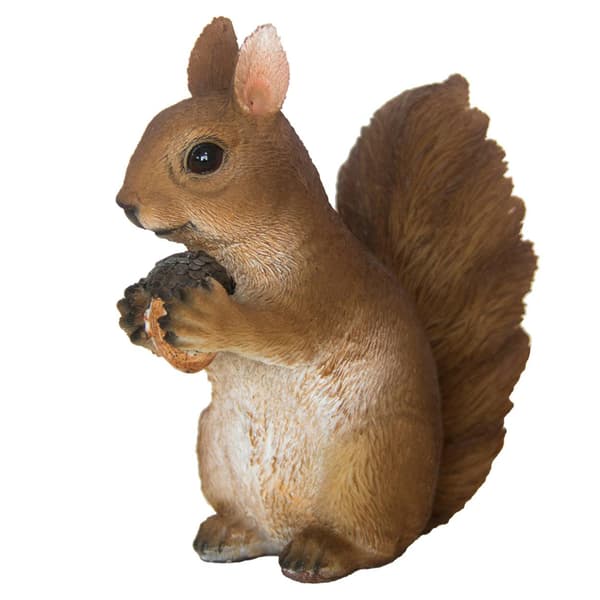 Egernfigur med kogle, h14,6 cm