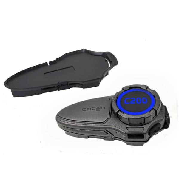 Crown C200 Mesh Bluetooth Motorcykel Intercom Svart