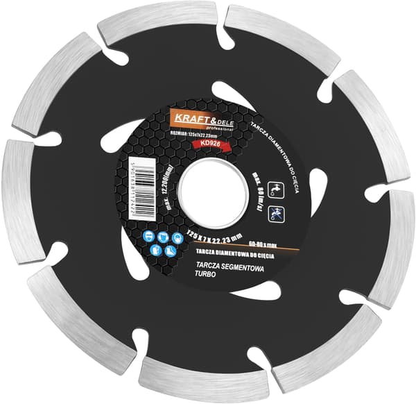 Segmentoitu katkaisulaikka 125x7x22.23mm turbo KD926