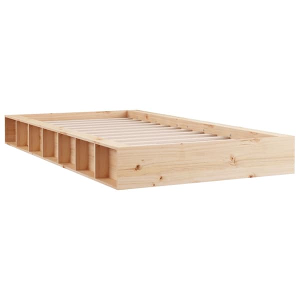 vidaXL Sängram 75x190 cm massivt trä