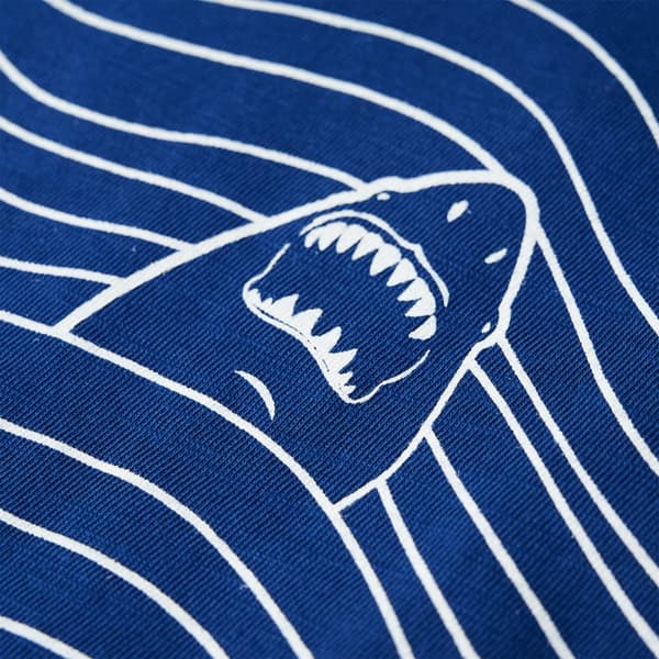 Barn-T-shirt, mörkblå, 128