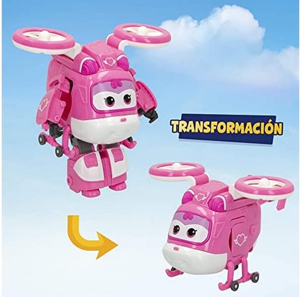 Super Wings flygplan Articulated Action Dizzy 8cm