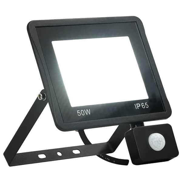 vidaXL LED-sensorspotlight 50W kallvit