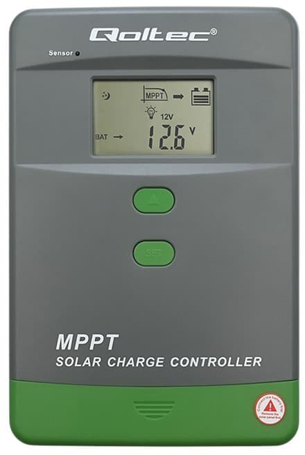 Qoltec MPPT solcelleladeregulator med temperatursensor 60 A 12/24 V
