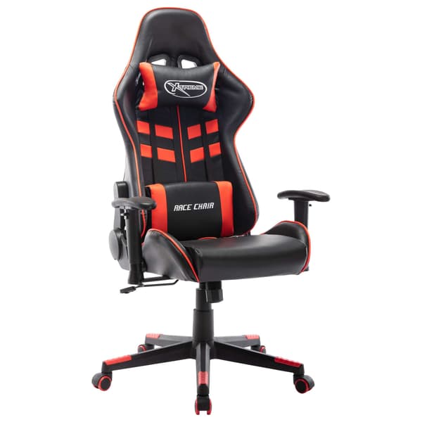 vidaXL gamingstol, sort og rød, kunstlæder