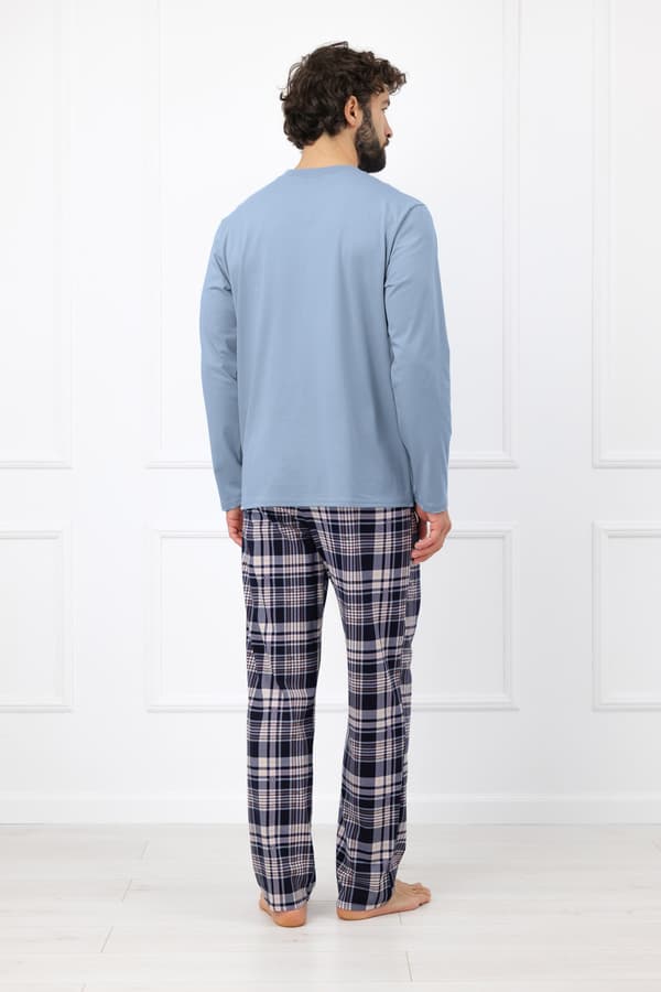 Edwin herrpyjamas med lång ärm, långbyxor XXL