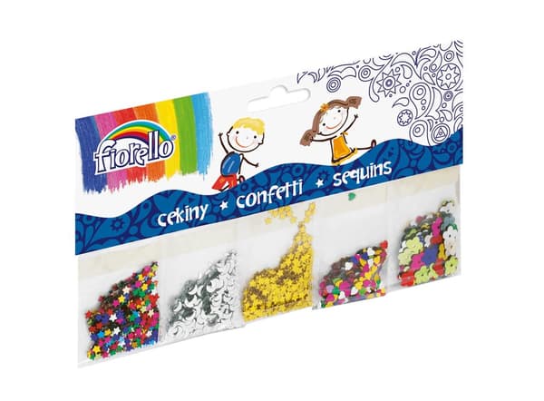 Konfetti pailletter stjerner mix FIORELLO