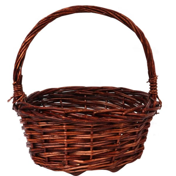 Naturlig påskekurv til påskepynt, diameter 23 cm, højde 24 cm