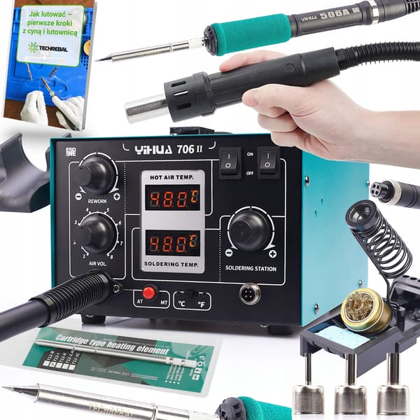 Yihua 706 II professionel 2-i-1 varmluftslødstation