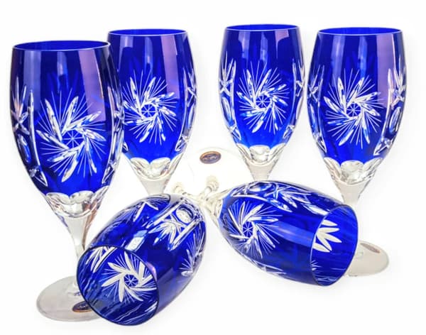 Koboltkristall ölglas 500 ml olivkvarn
