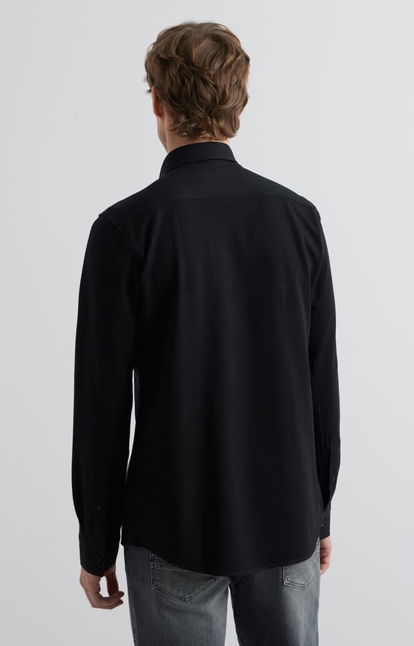 Slim fit strikskjorte L
