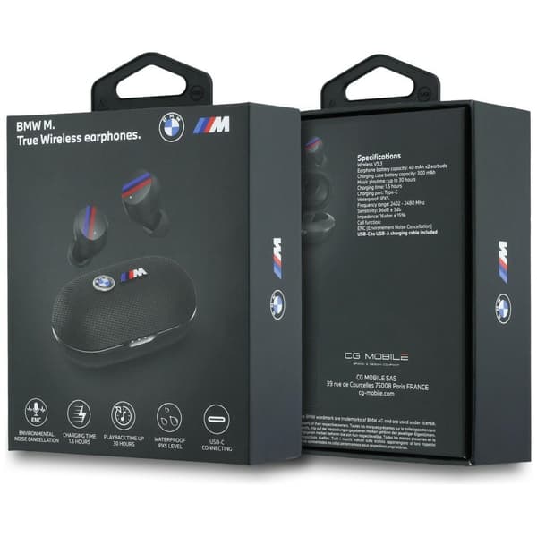 TWS Bluetooth-hovedtelefoner BMW M Metal Logo ENC Sort