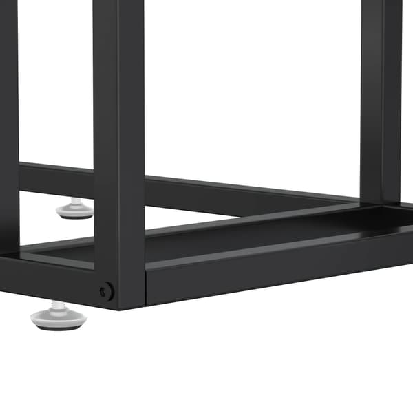 vidaXL computer sidebord sort marmor 50x35x65 cm