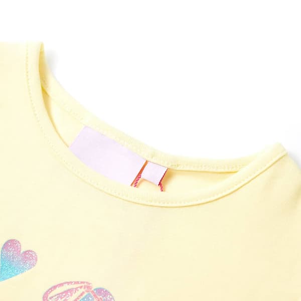 Børne-T-shirt, blød gul, 92