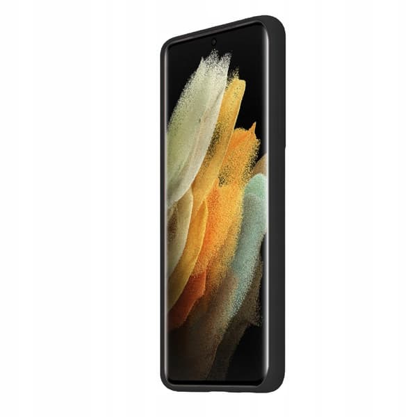 Etui til SAMSUNG GALAXY S21 Bagside Sort Mat Silikone + Glas