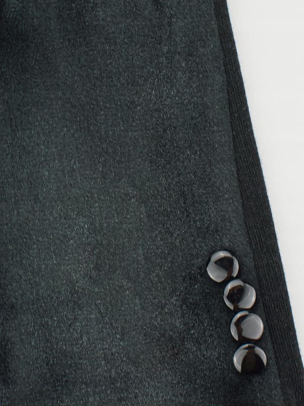 Dame vinterhandsker elegante med knapper sorte 24 cm