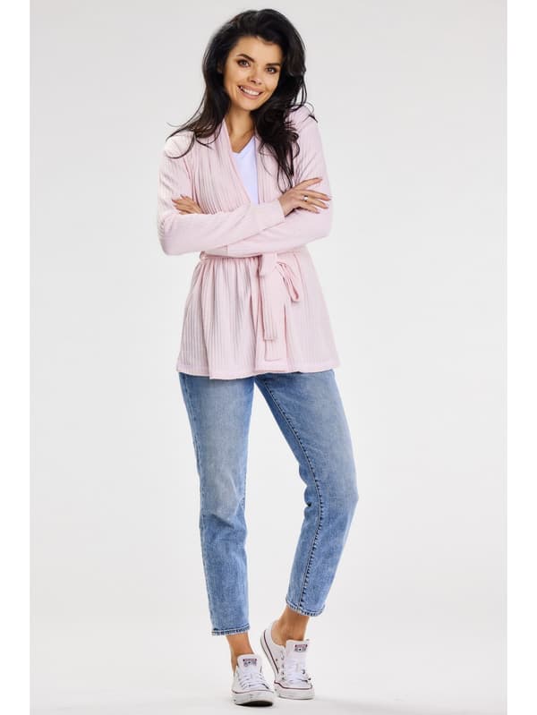 Sweater A655 - Farve/mønster: Pudderrosa S/M