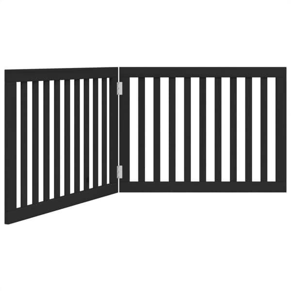 vidaXL foldbar hundegitter, 2 paneler, sort, 160 cm