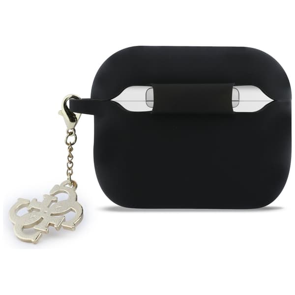 Guess Silikone 4G Charm Etui til AirPods Pro 3 Sort
