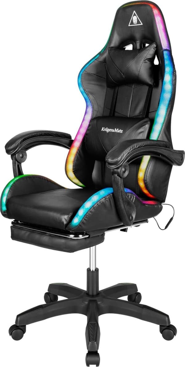 Kruger & Matz GX-150 LED Sort Gamingstol