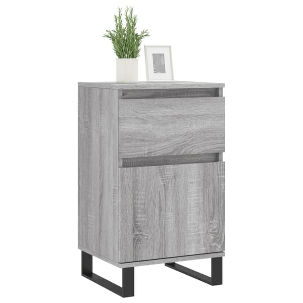 vidaXL kommode, grå Sonoma-eg, 40x35x70 cm, træbaseret materiale