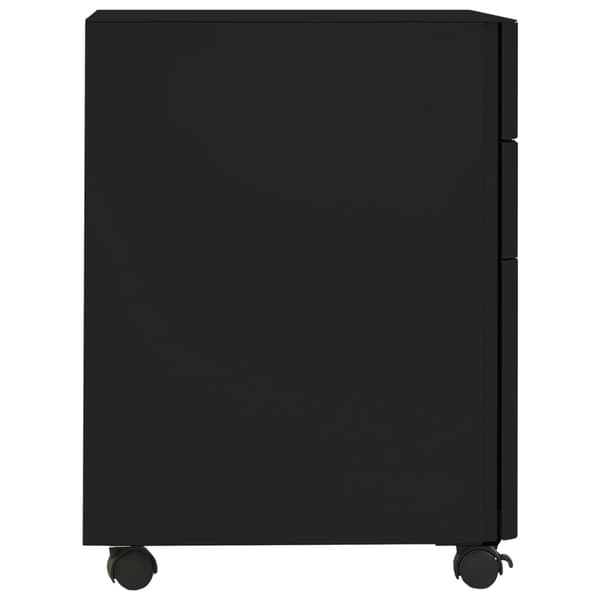 vidaXL mobilt arkivskab sort 30x45x59 cm stål