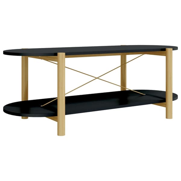 vidaXL sofabord, sort, 110x48x40 cm, træbaseret materiale