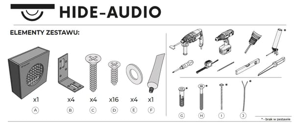 Akustinen kotelo Dali Phantom E-60 -kaiuttimelle - Hide-Audio™ 700/330/127 M612