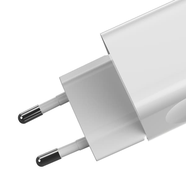 Vægoplader strømforsyning til USB Quick Charge 3.0 kabel hvid