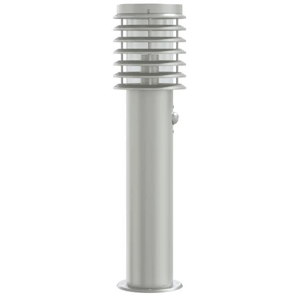 vidaXL havelampe med sensor, sølv, 60 cm, stål