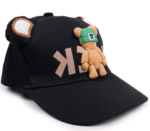 3D SORT BJØRN BASEBALL CAP YO! 50/54 £031G