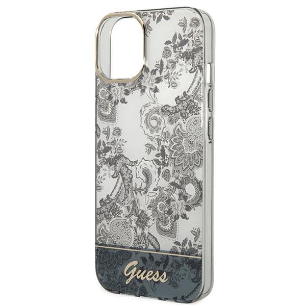Guess Porcelain Collection iPhone 14 Plus-skal, grått