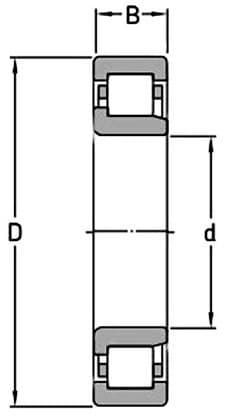 NJ 2312 E Cylindrisk rulleleje 60x130x46